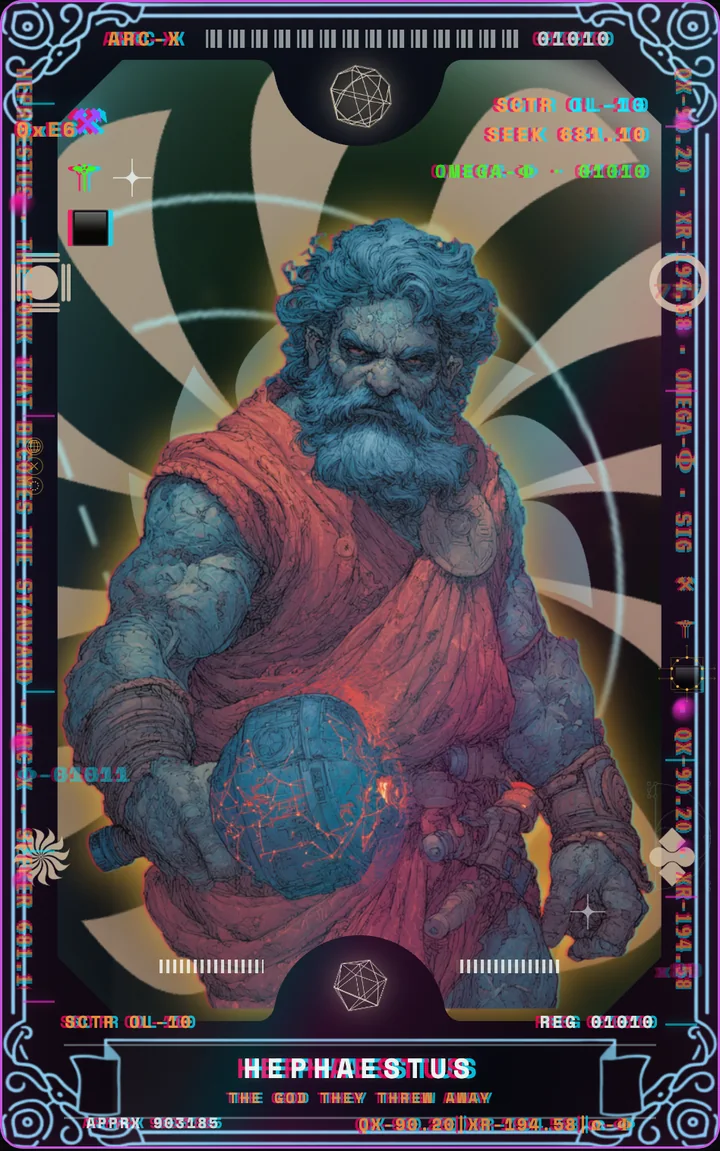 X · Hephaestus — Kyber card front