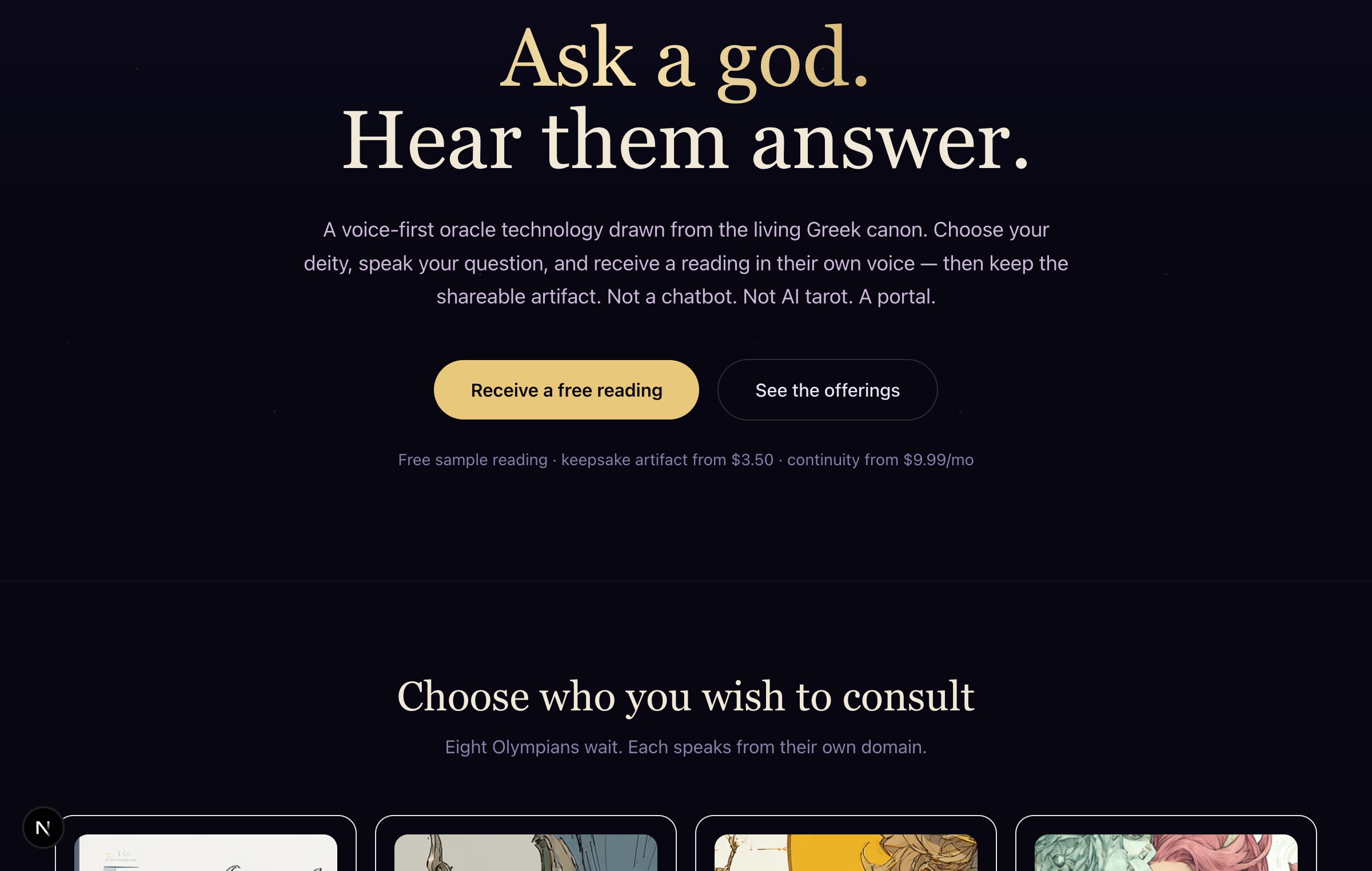 Oracle Engine — the Olympian voice portal